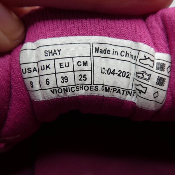 Vionic Shay Pink Elastic Lace Up Athletic Sneakers Womens 8 - Picture 12 of 12